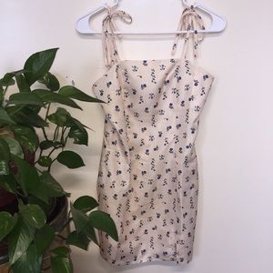 Floral, Tie Shoulders Dress